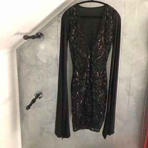 Black, Sequin Party Dress